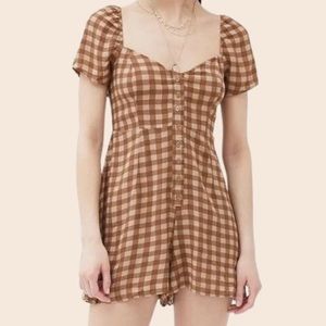 Urban Outfitters Plaid Romper